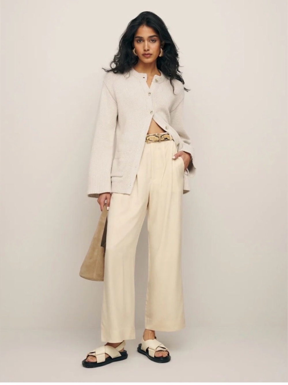 Reformation Mason Pant cropped size 4 sugar